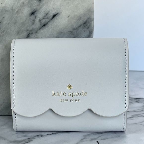 kate spade Handbags - NEW Kate Spade Gemma white dove Small Flap Wallet WLR00553 $129